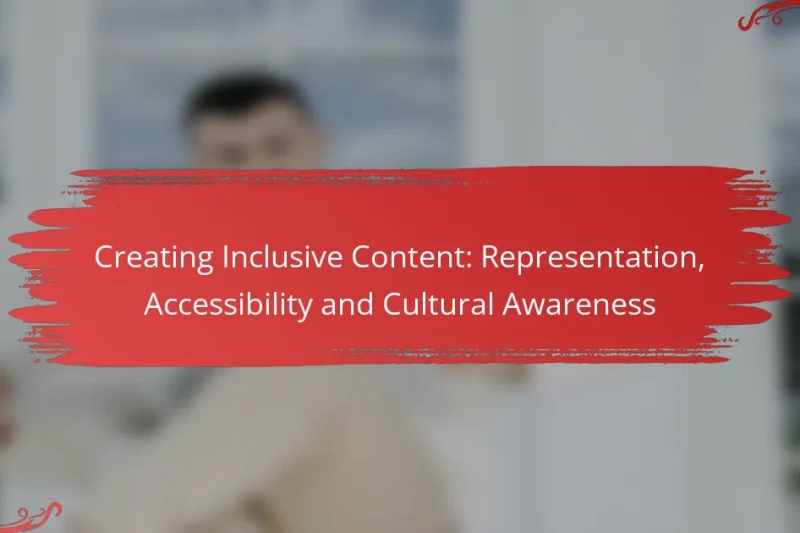 Creating Inclusive Content: Representation, Accessibility and Cultural Awareness