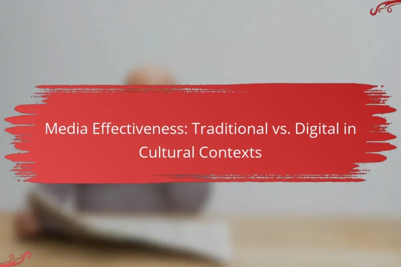 Media Effectiveness: Traditional vs. Digital in Cultural Contexts