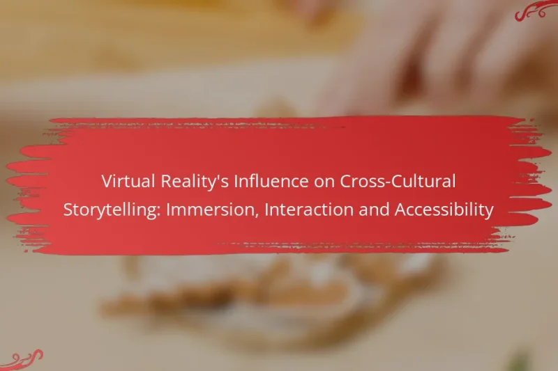 Virtual Reality’s Influence on Cross-Cultural Storytelling: Immersion, Interaction and Accessibility
