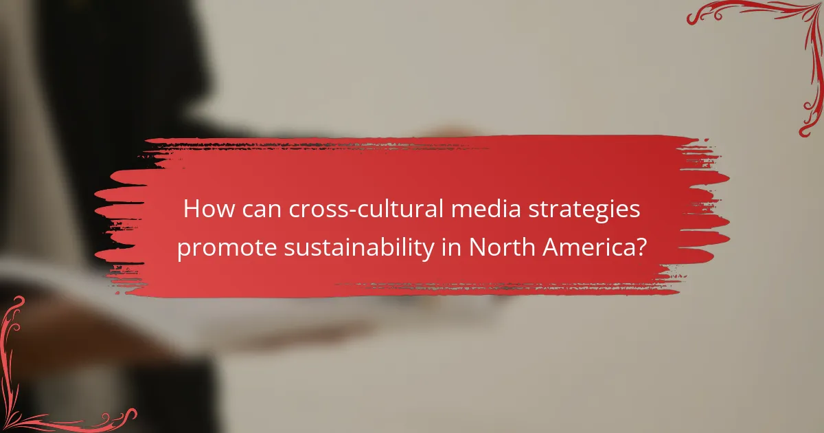 How can cross-cultural media strategies promote sustainability in North America?
