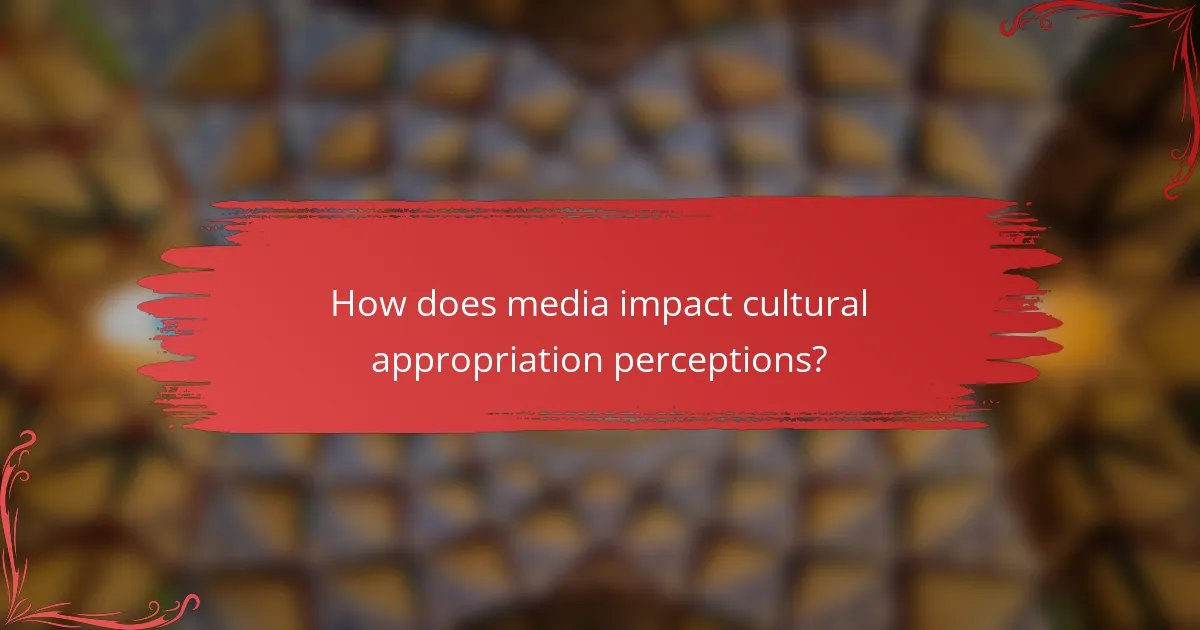 How does media impact cultural appropriation perceptions?