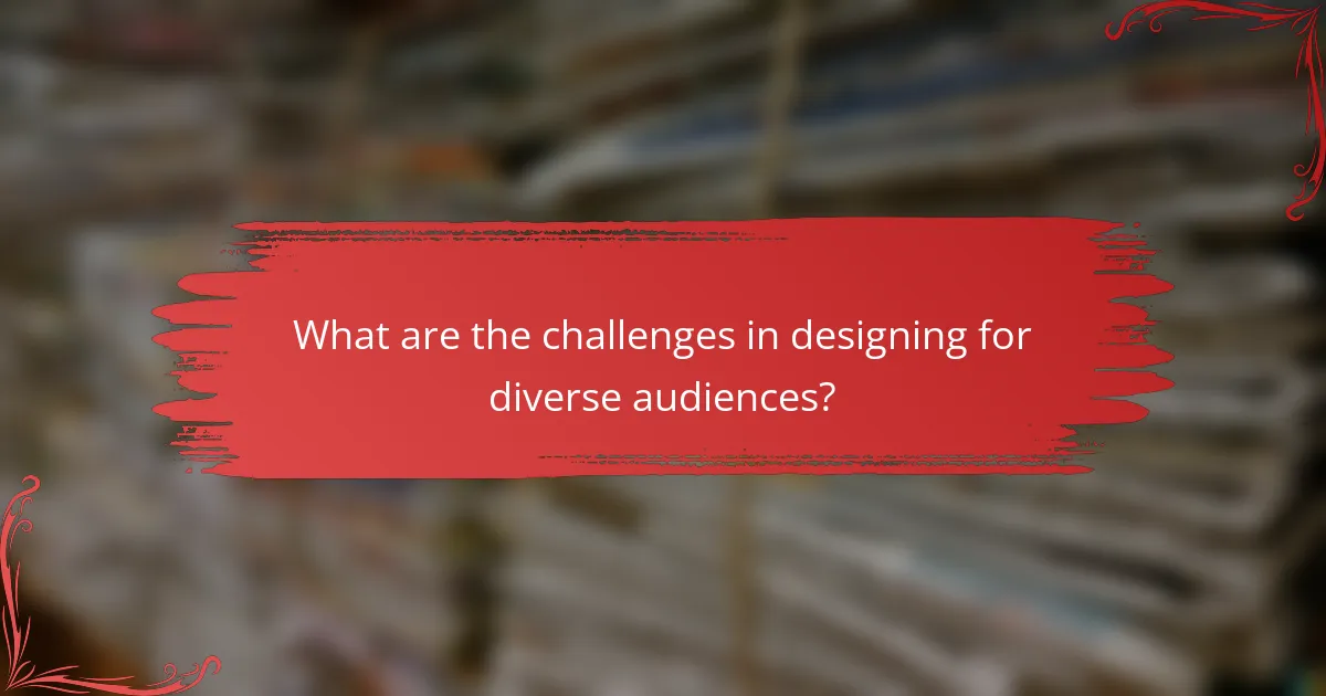 What are the challenges in designing for diverse audiences?